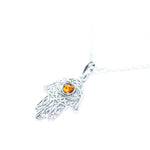 Baltic Beauty Pendant Amber Hamsa Pendant
