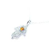 Baltic Beauty Pendant Amber Hamsa Pendant