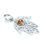 Baltic Beauty Pendant Amber Hamsa Pendant