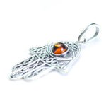 Baltic Beauty Pendant Amber Hamsa Pendant