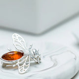 Amber Bee Brooch- Brooches- Baltic Beauty