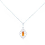 Baltic Beauty Pendant Amber Filigree Chandelier Pendant
