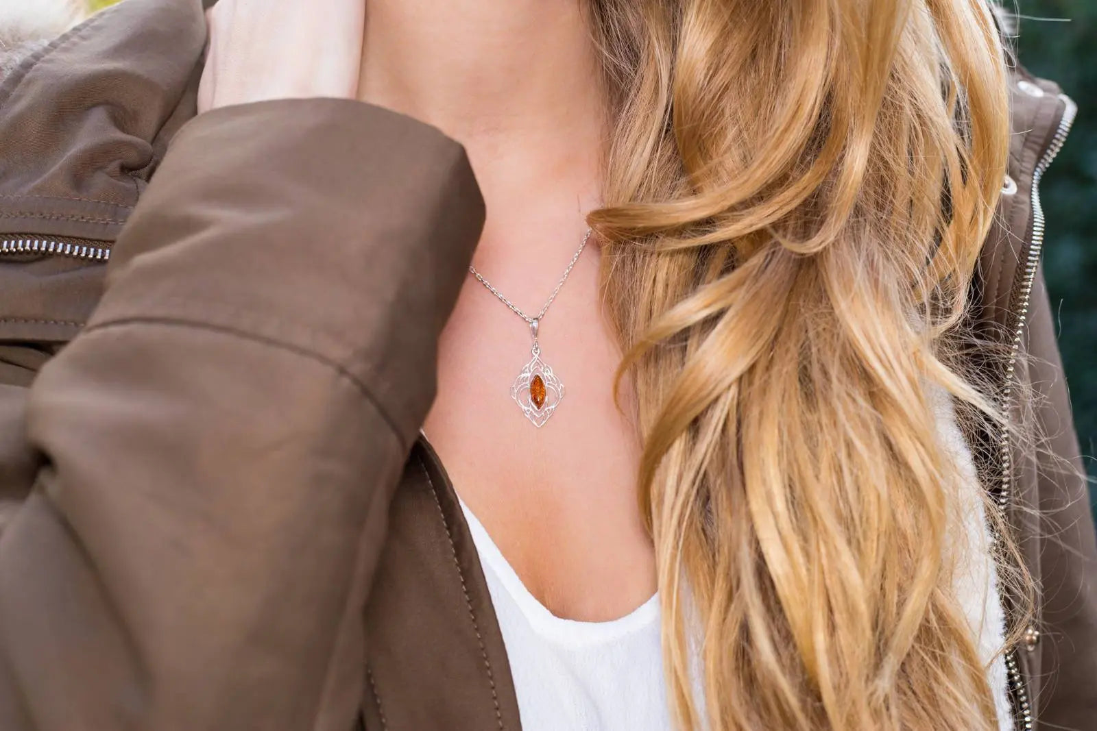 Baltic Beauty Pendant Amber Filigree Chandelier Pendant