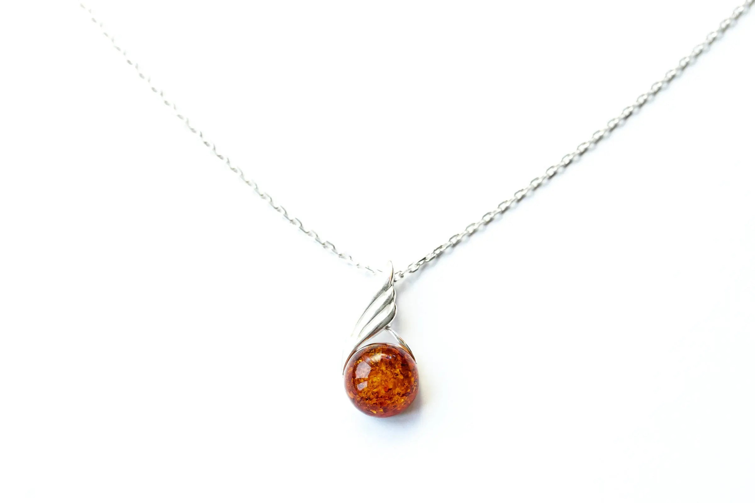 Amber Orb Pendant- Necklaces- Baltic Beauty