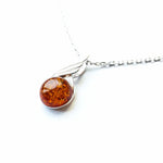 Amber Orb Pendant- Necklaces- Baltic Beauty