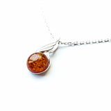 Amber Orb Pendant- Necklaces- Baltic Beauty