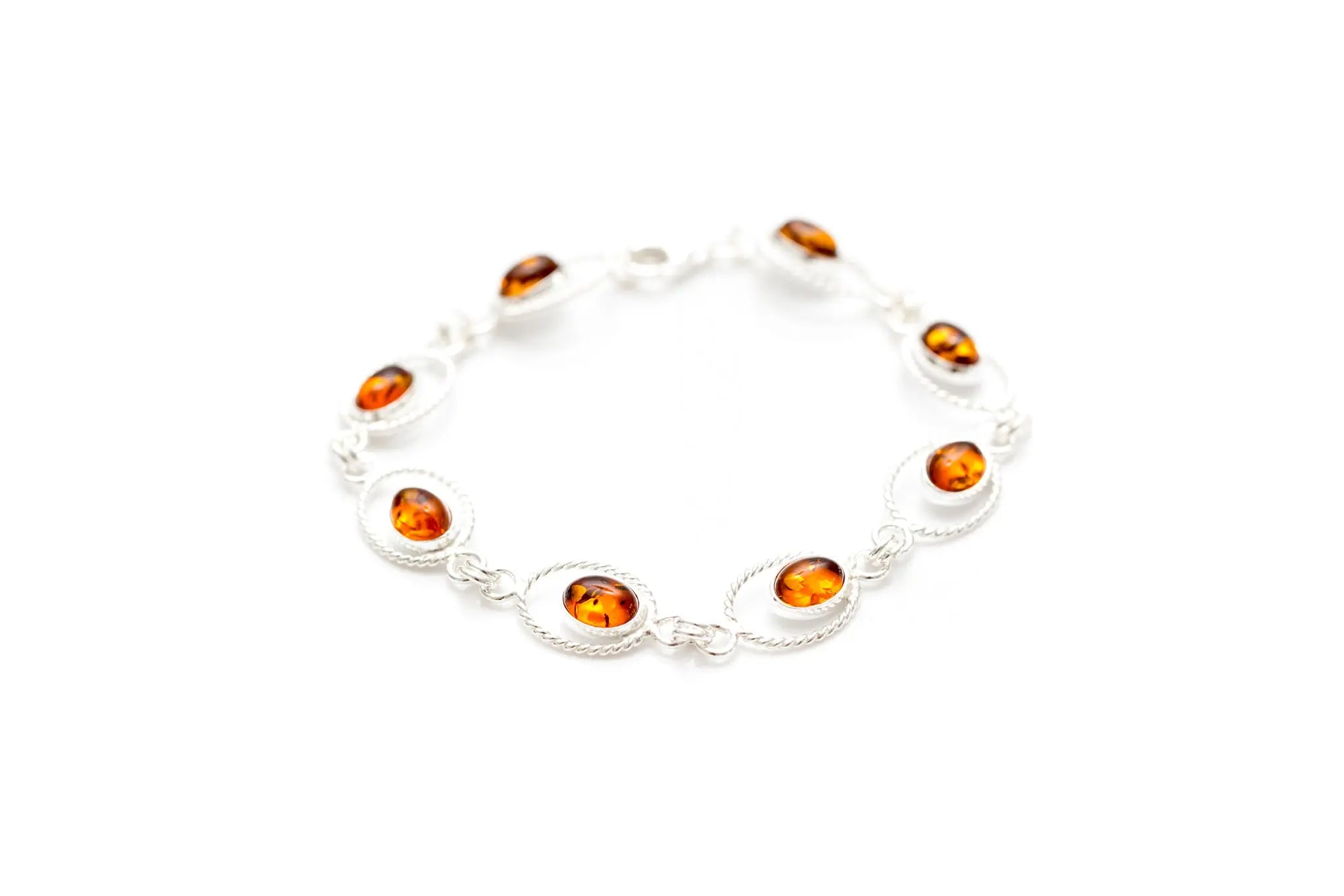 Amber Quintessence Link Bracelet- Bracelets- Baltic Beauty