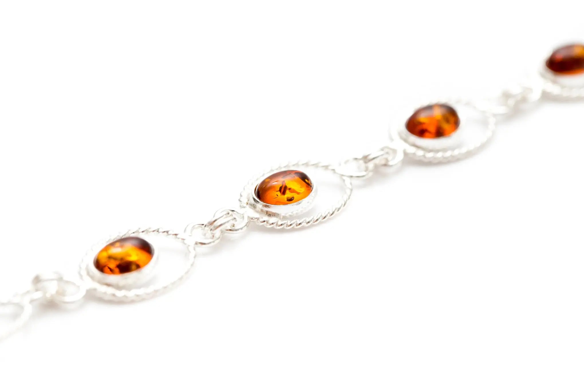 Amber Quintessence Link Bracelet- Bracelets- Baltic Beauty