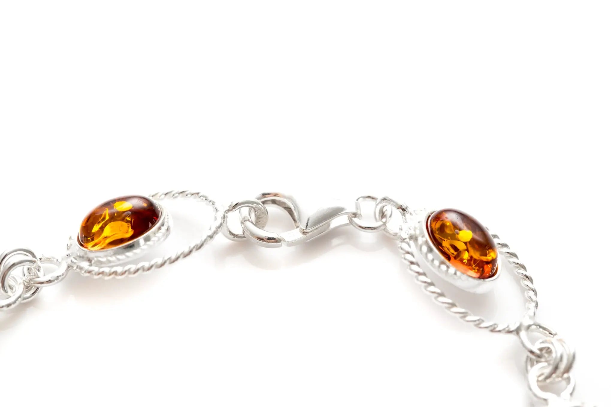 Amber Quintessence Link Bracelet- Bracelets- Baltic Beauty