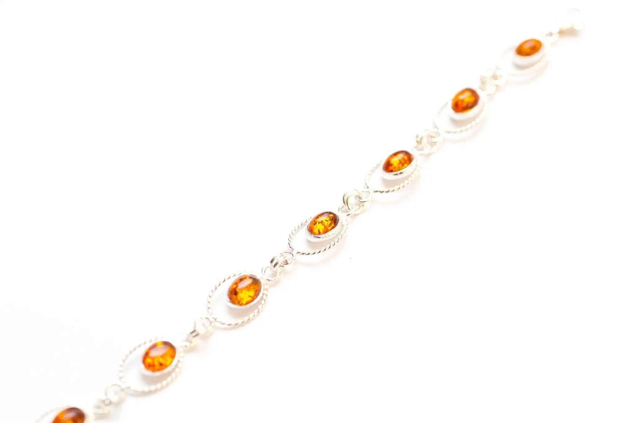 Baltic Beauty Bracelets Oval Amber Link Bracelet