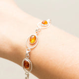 Baltic Beauty Bracelets Oval Amber Link Bracelet