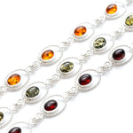 Amber Quintessence Link Bracelet- Bracelets- Baltic Beauty