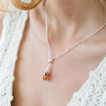 Caged Teardrop Amber Pendant- Necklaces- Baltic Beauty
