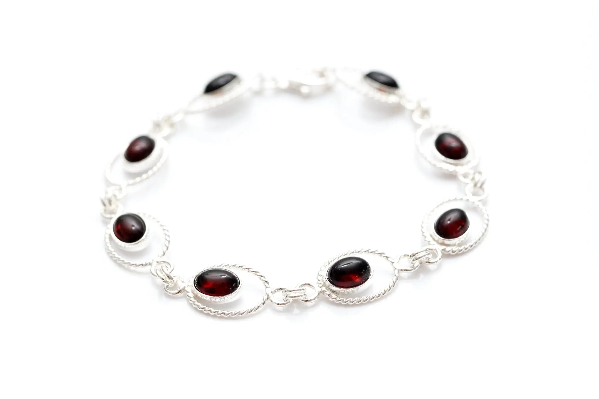 Red Amber Quintessence Link Bracelet- Bracelets- Baltic Beauty