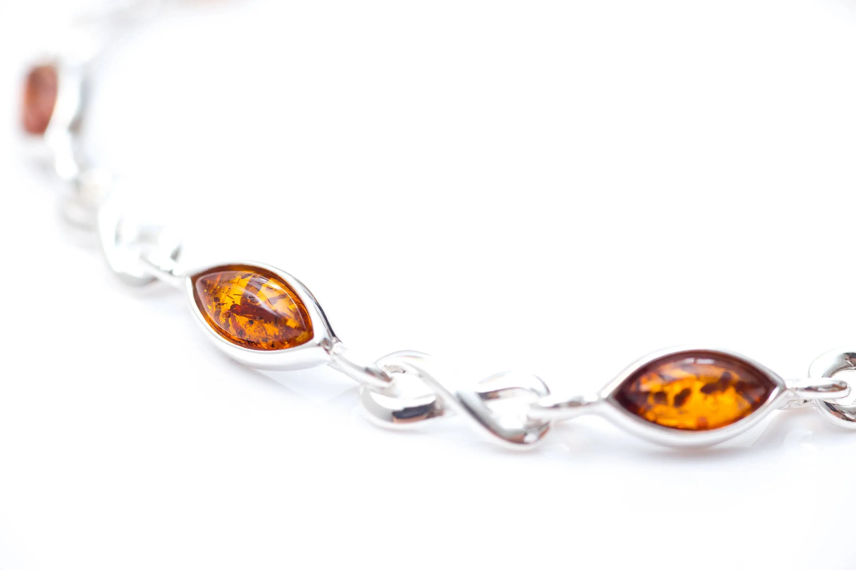 Classic Amber Infinity Bracelet- Bracelets- Baltic Beauty