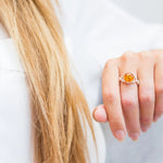 Baltic Beauty Rings Dainty Floral Amber Ring