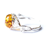 Baltic Beauty Rings Dainty Floral Amber Ring