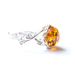 Baltic Beauty Rings Dainty Floral Amber Ring