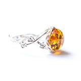 Baltic Beauty Rings Dainty Floral Amber Ring
