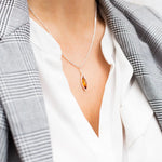 Dainty Sparkly Marquise Pendant- Necklaces- Baltic Beauty