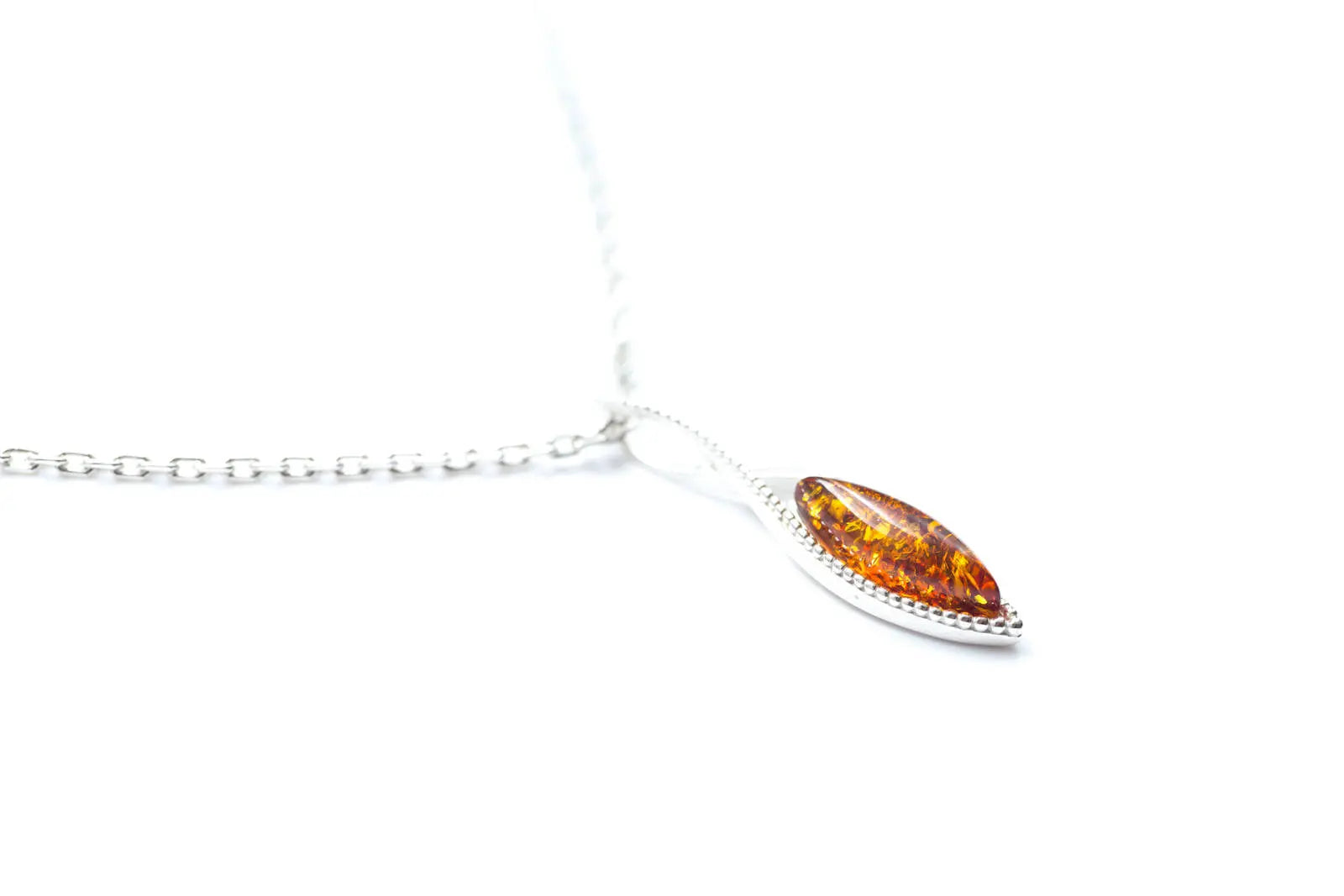 Dainty Sparkly Marquise Pendant- Necklaces- Baltic Beauty