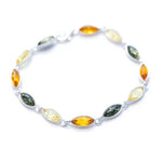 Marquise Multicolour Amber Bracelet- Bracelets- Baltic Beauty