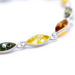 Marquise Multicolour Amber Bracelet- Bracelets- Baltic Beauty