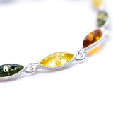 Marquise Multicolour Amber Bracelet- Bracelets- Baltic Beauty
