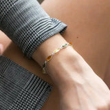 Marquise Multicolour Amber Bracelet- Bracelets- Baltic Beauty