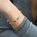 Marquise Multicolour Amber Bracelet- Bracelets- Baltic Beauty
