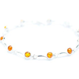 Minimal Cognac Amber Bracelet- Bracelets- Baltic Beauty