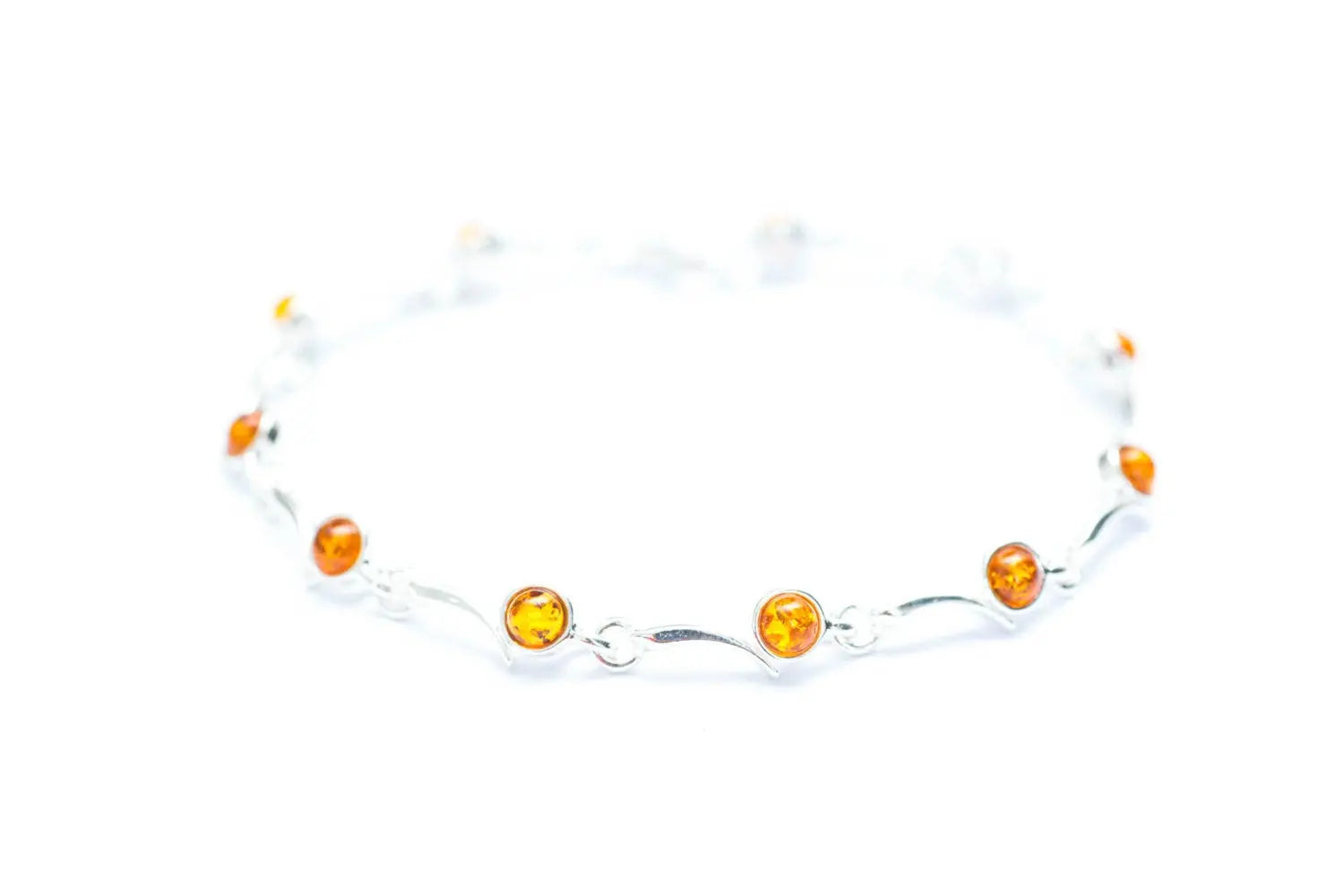 Minimal Cognac Amber Bracelet- Bracelets- Baltic Beauty