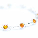 Minimal Cognac Amber Bracelet- Bracelets- Baltic Beauty