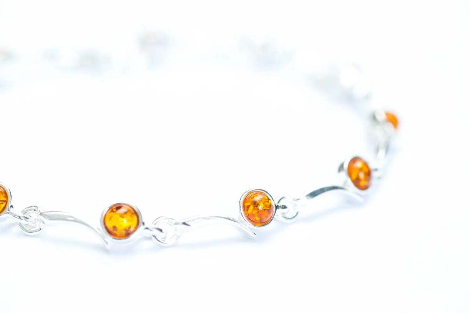 Minimal Cognac Amber Bracelet- Bracelets- Baltic Beauty