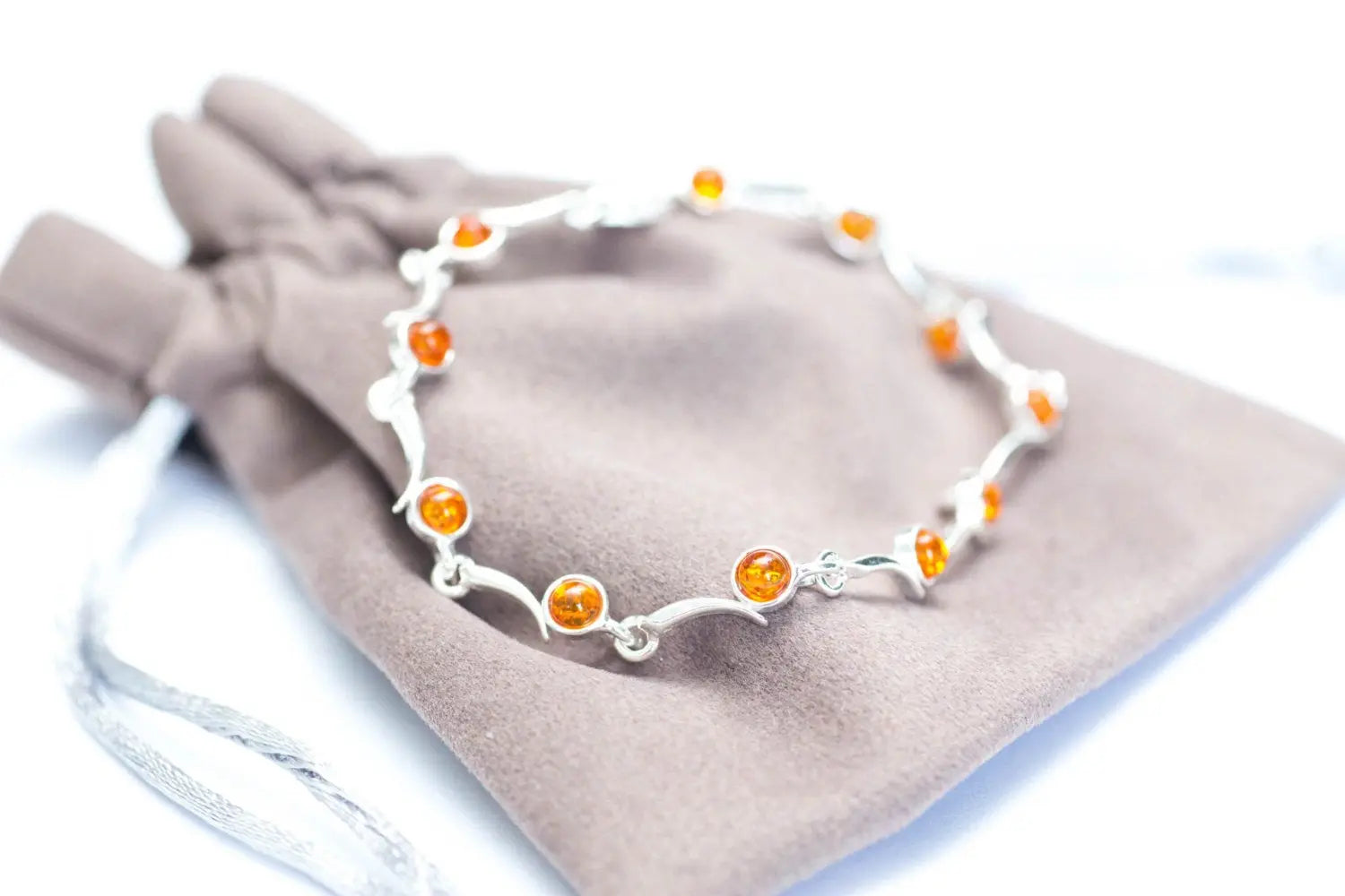 Minimal Cognac Amber Bracelet- Bracelets- Baltic Beauty