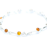 Minimal Cognac Amber Bracelet- Bracelets- Baltic Beauty