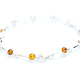 Minimal Cognac Amber Bracelet- Bracelets- Baltic Beauty