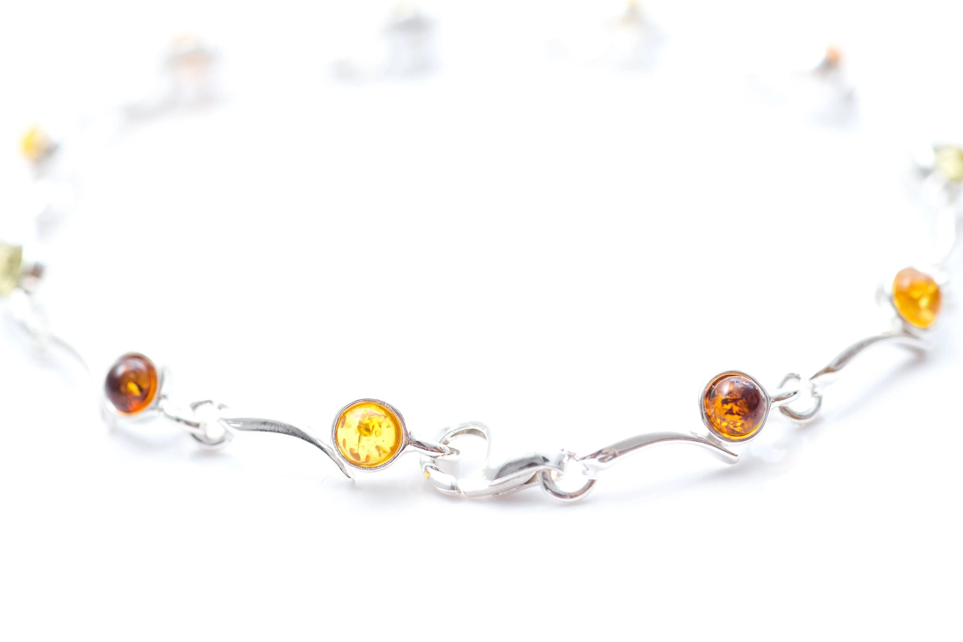 Baltic Beauty Bracelets Dainty Multicolour Amber Bracelet
