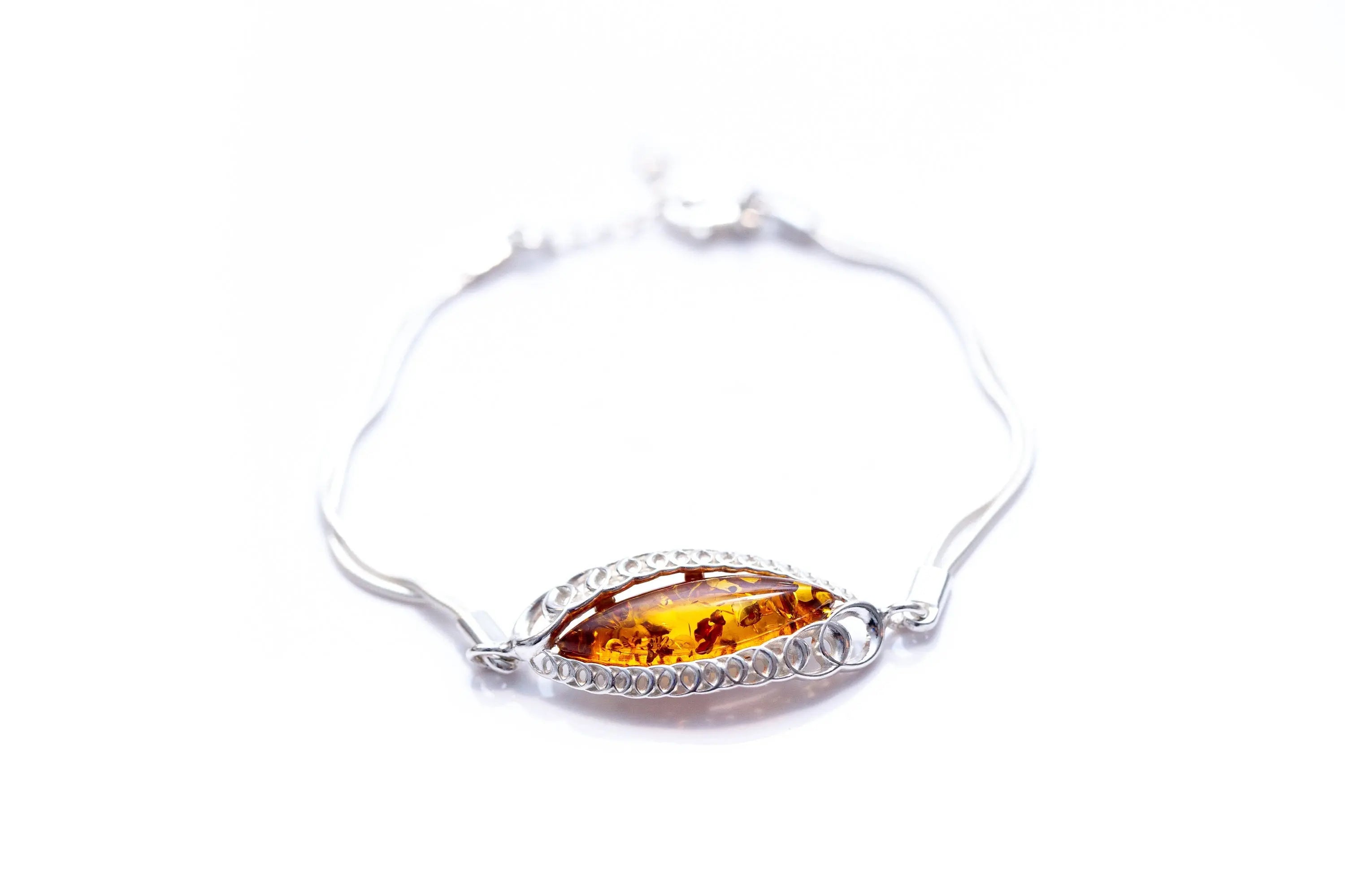 Modern Amber Chain Bracelet- Bracelets- Baltic Beauty