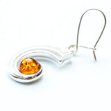 Modern Amber Orbit Earrings- Earrings- Baltic Beauty