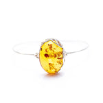 Modern Baltic Amber Fixed Bangle- Bangles- Baltic Beauty