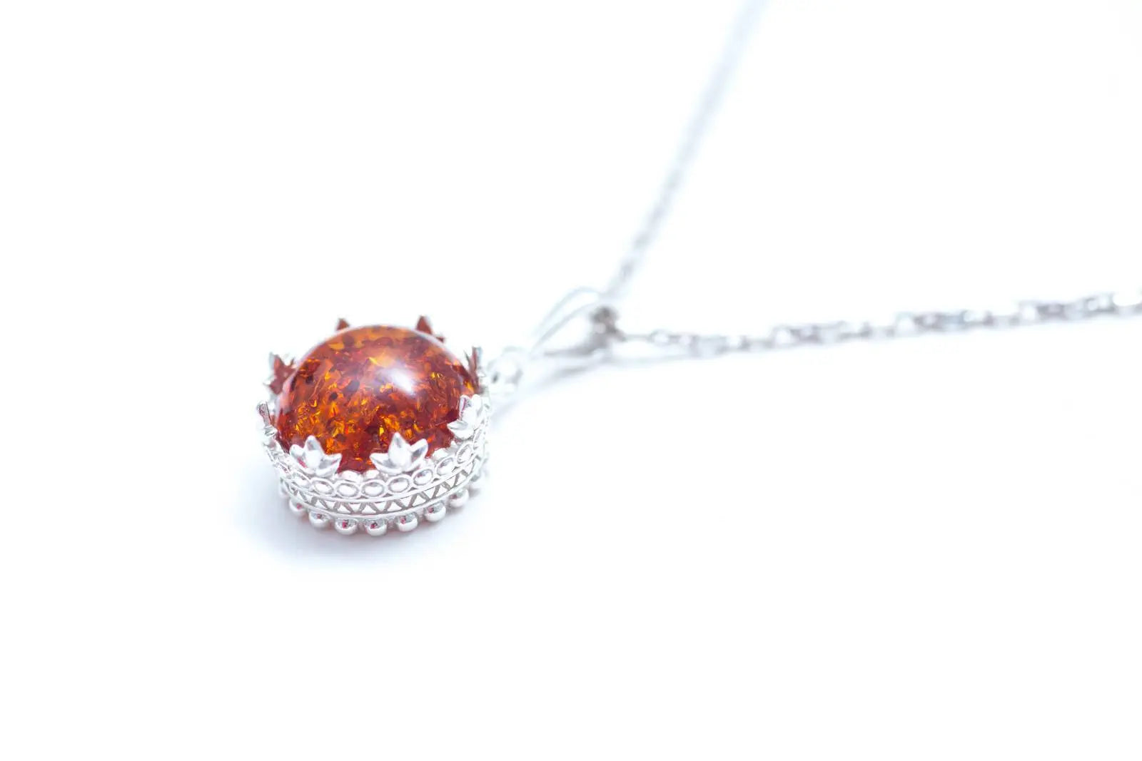 Baltic Beauty Pendant Princess Crown Amber Pendant