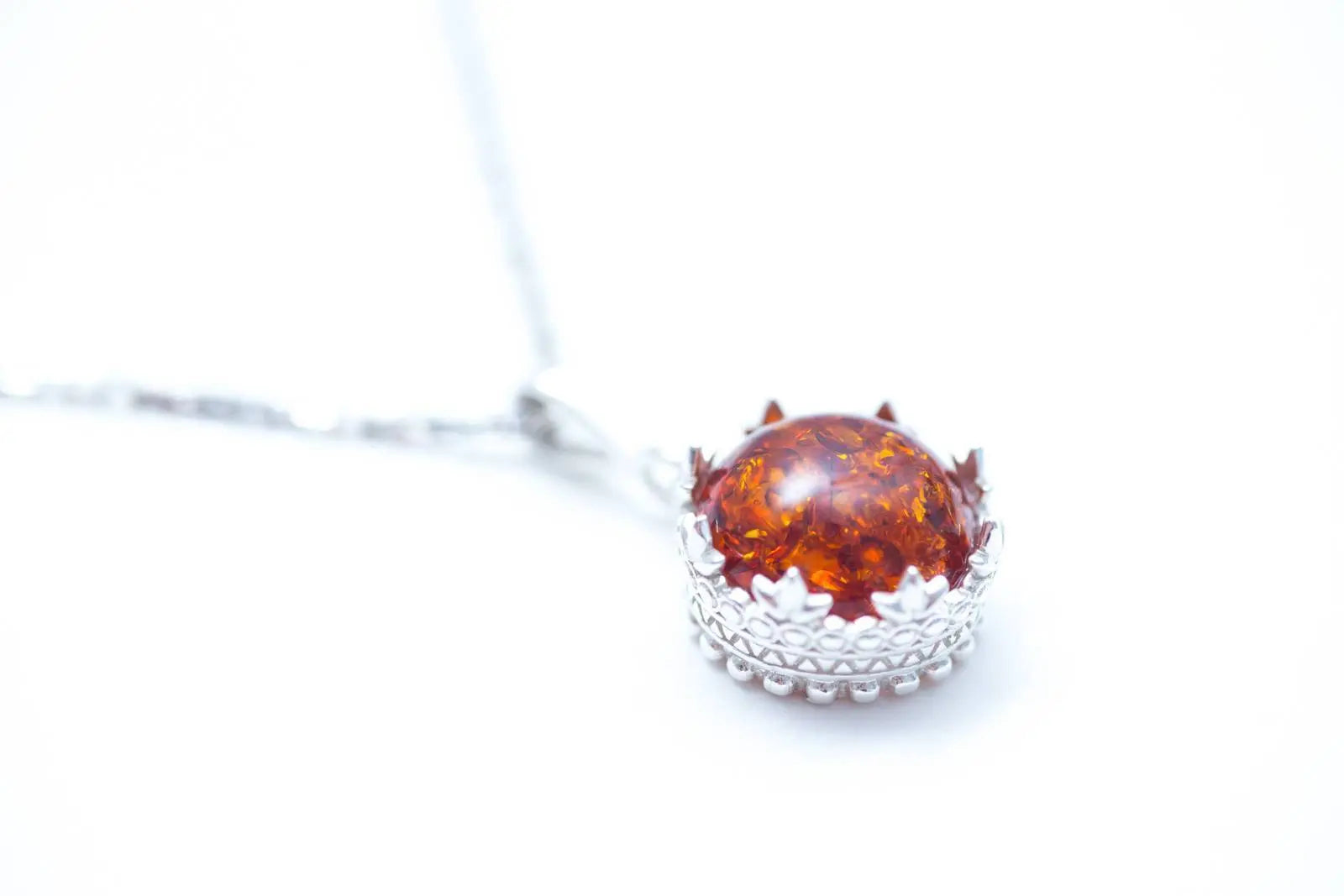 Baltic Beauty Pendant Princess Crown Amber Pendant