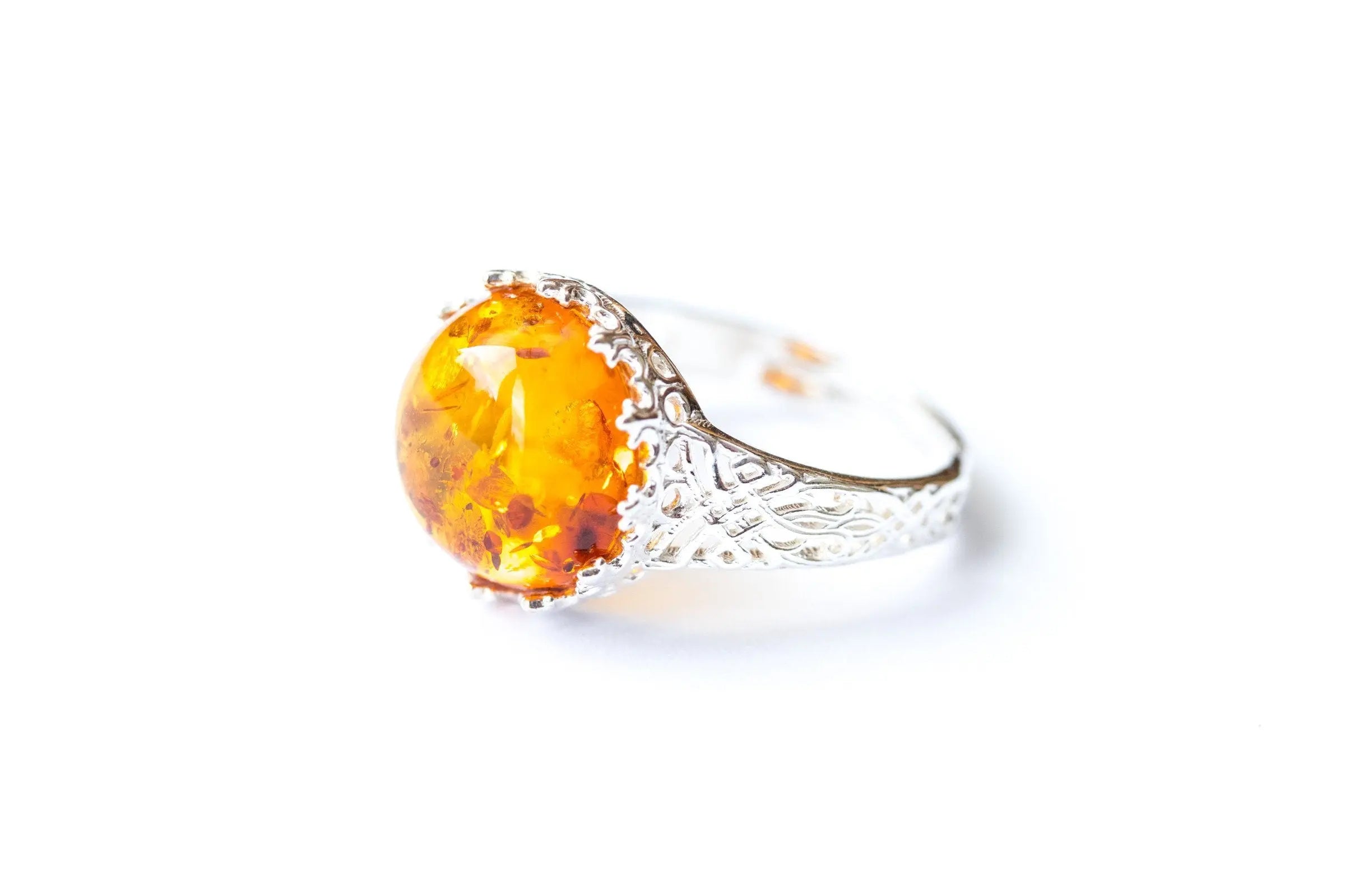 Dainty Amber Ring Baltic Amber Ring Amber Jewellery