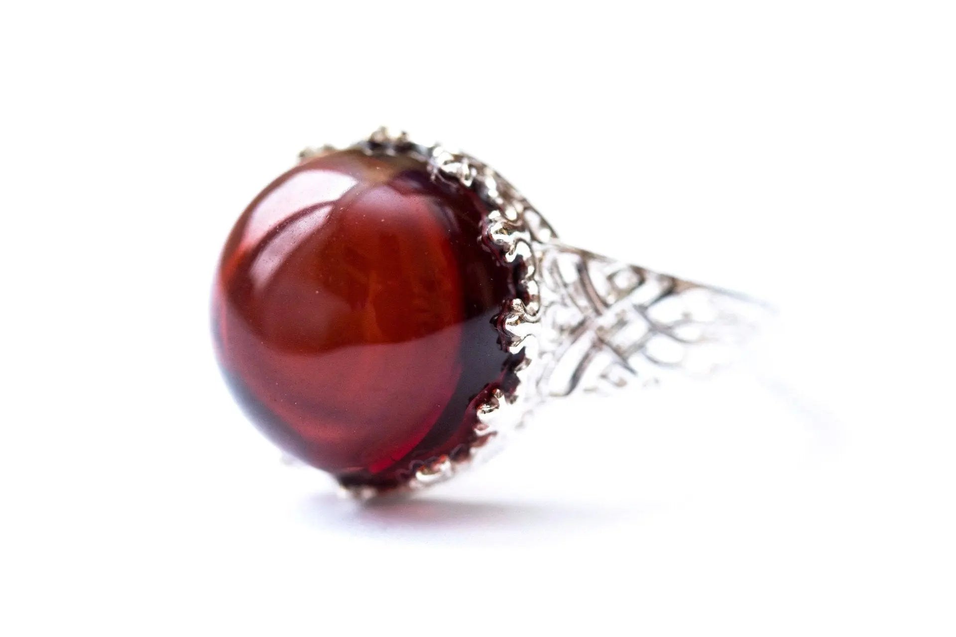 Baltic Beauty Rings Dainty Cherry Amber Ring