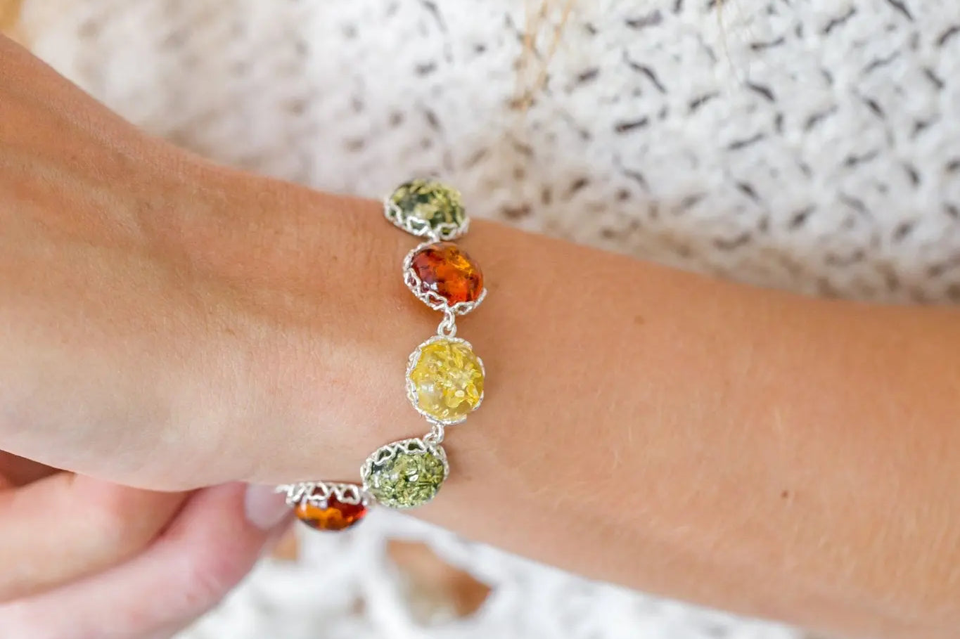 Round Candy Amber Bracelet- Bracelets- Baltic Beauty