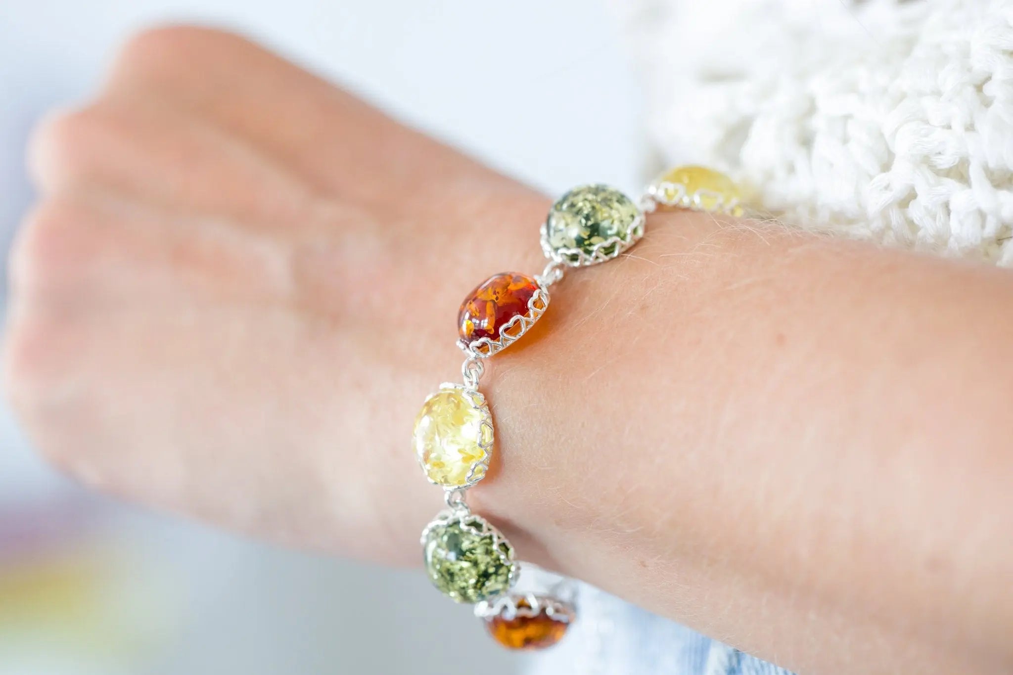 Round Candy Amber Bracelet- Bracelets- Baltic Beauty