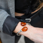 Statement Amber Torque Bangle- Bangles- Baltic Beauty