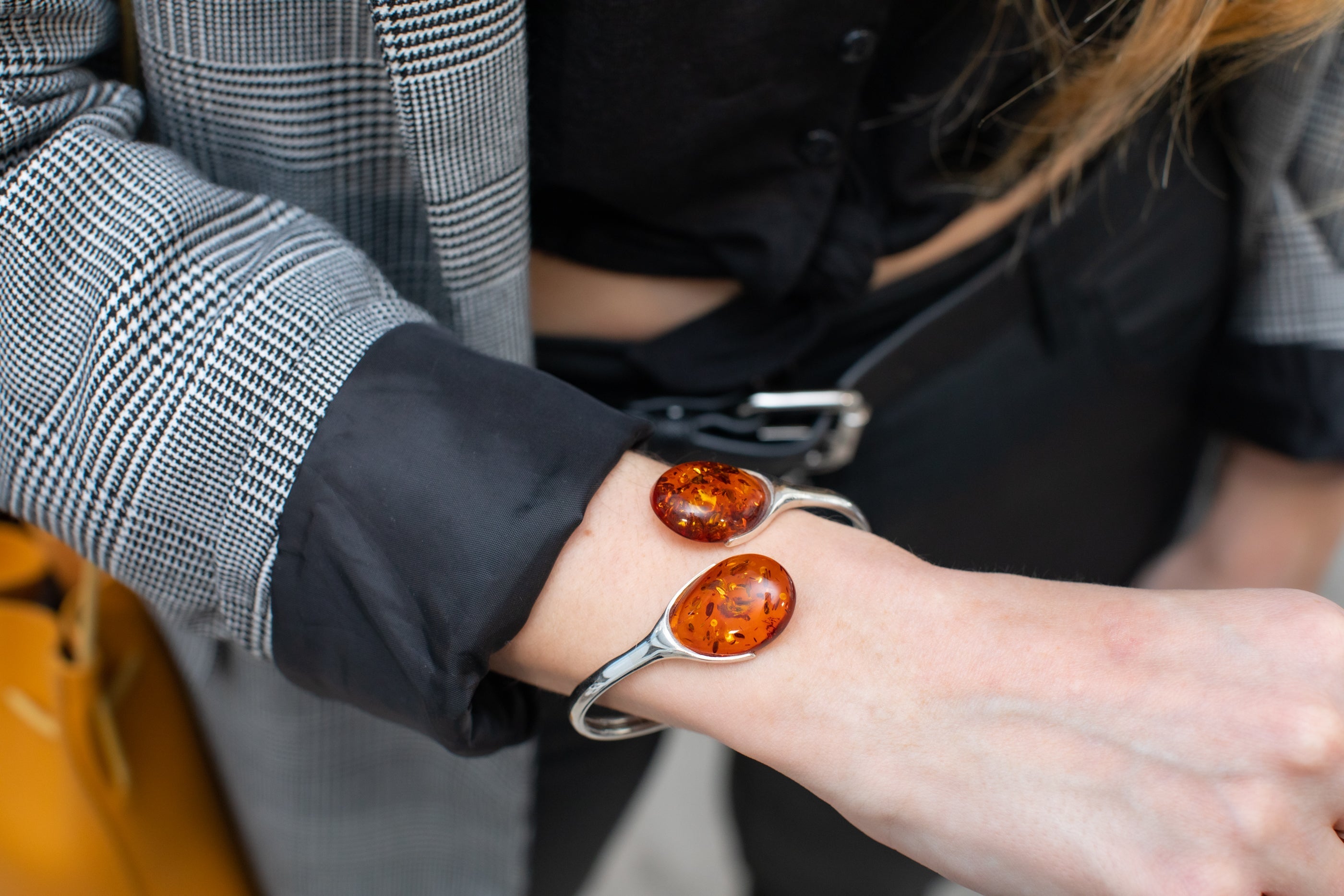 Statement Amber Torque Bangle- Bangles- Baltic Beauty