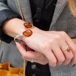 Statement Amber Torque Bangle- Bangles- Baltic Beauty
